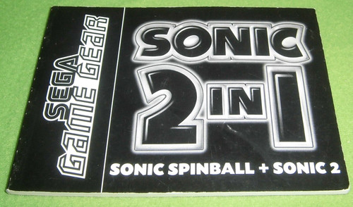 Notice game gear - notice, sonic